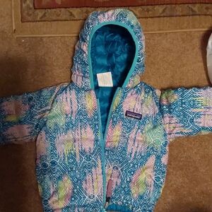 Patagonia Kids' Vibrant Blue and Pink Jacket